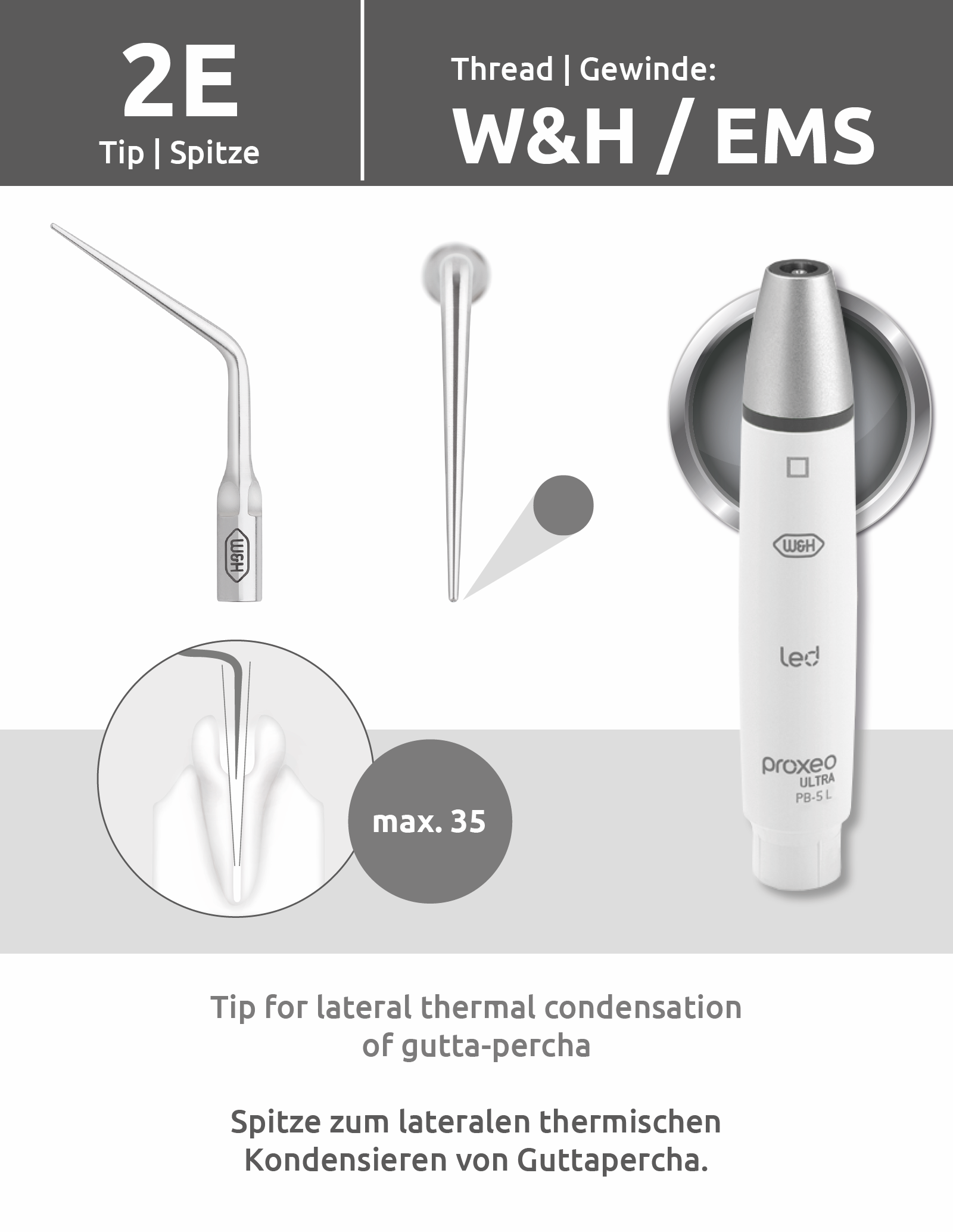 Spitze 2E (W&H/EMS Gewinde) mit Wechsler