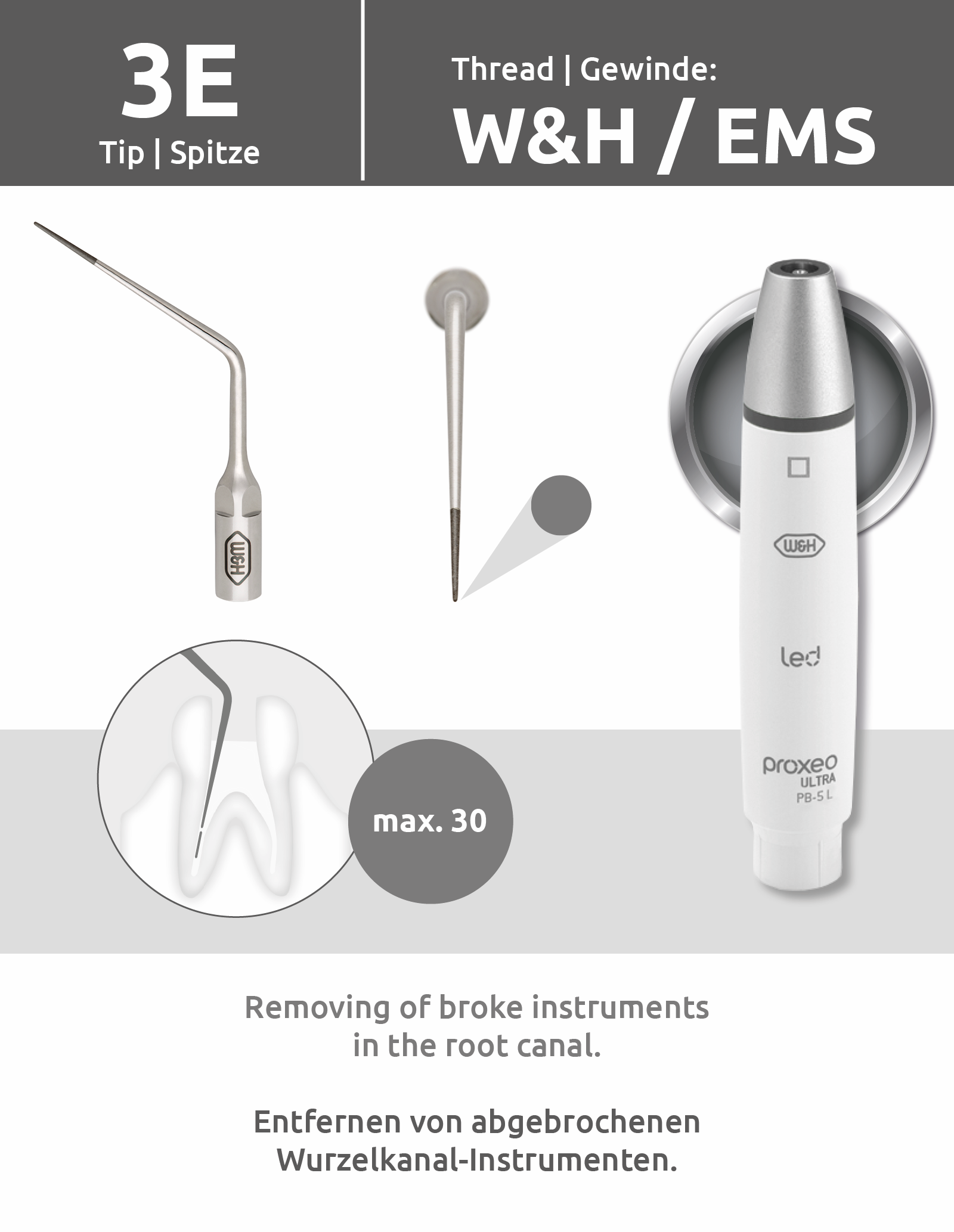 Spitze 3E (W&H/EMS Gewinde) mit Wechsler